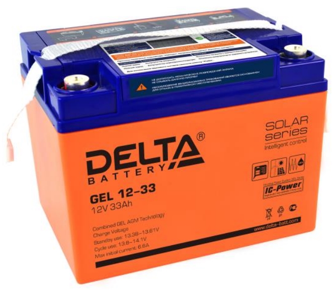 Аккумулятор Delta GEL 12-33 12В/33Ач